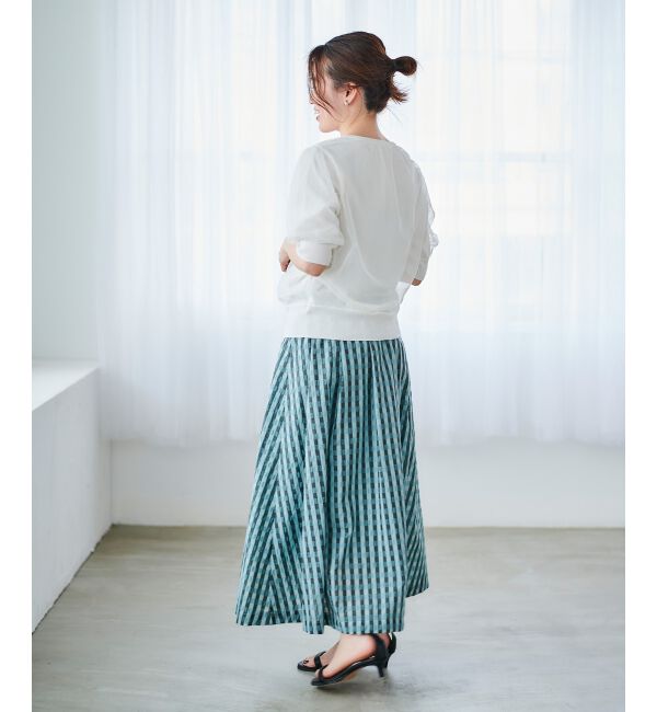 le.coeur blanc「ギンガムチェックギャザースカート」|スカート|