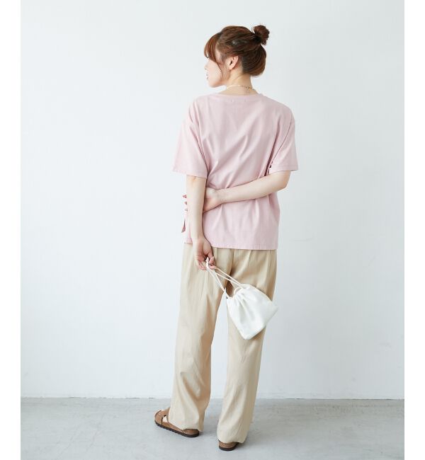  「《手洗い可能》RNストレッチセミワイドタックパンツ」|その他|