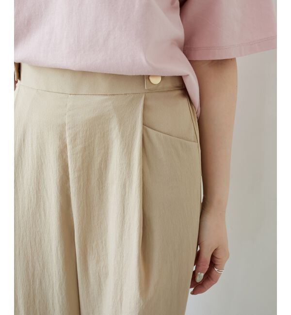  「《手洗い可能》RNストレッチセミワイドタックパンツ」|その他|