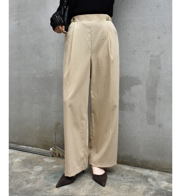  「《手洗い可能》RNストレッチセミワイドタックパンツ」|その他|