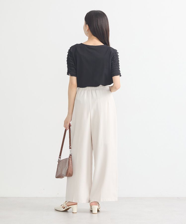 earth music&ecology「フリルスリーブカットソー」|Tシャツ・カットソー|