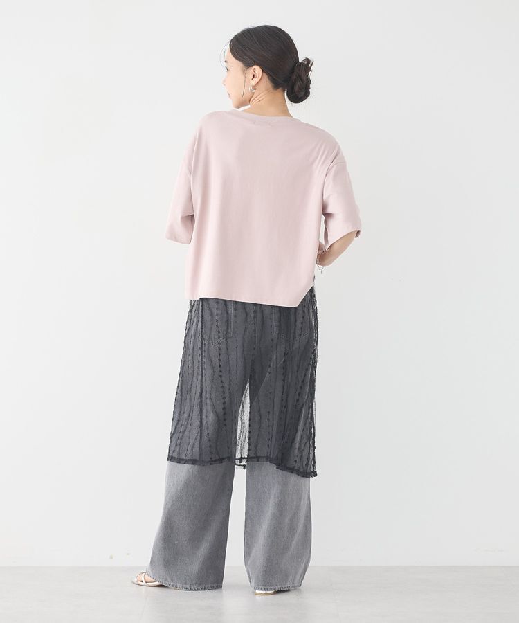 earth music&ecology「ストライプレースレイヤードスカート」|スカート|