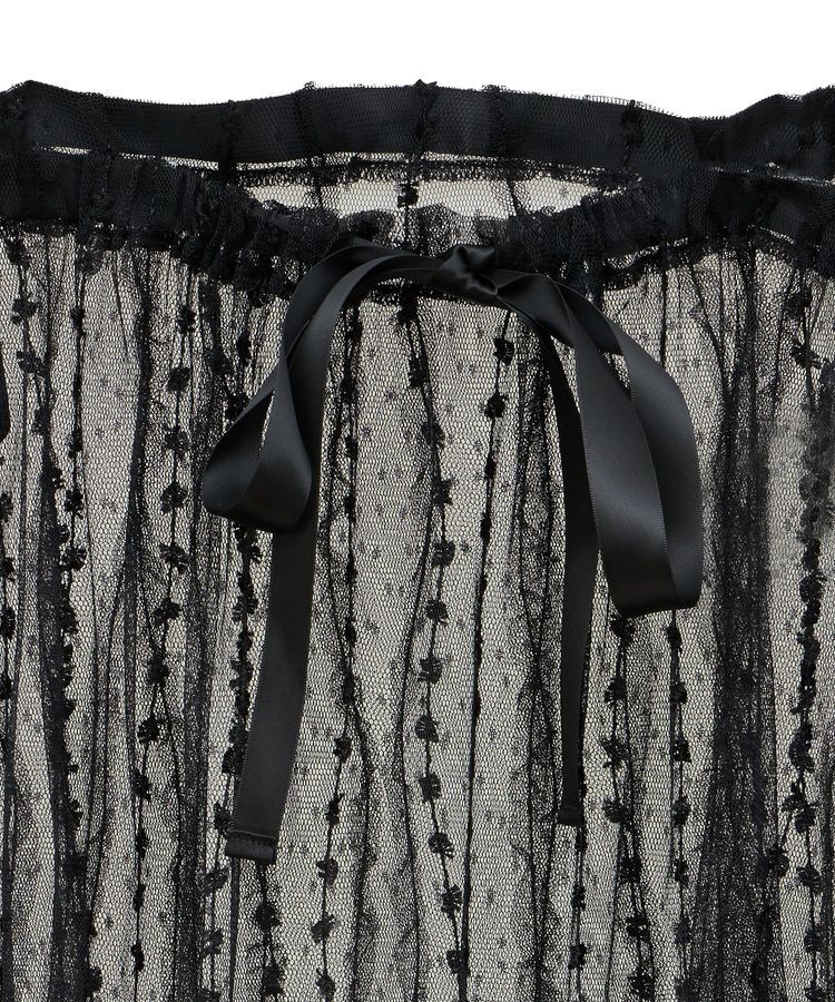 earth music&ecology「ストライプレースレイヤードスカート」|スカート|