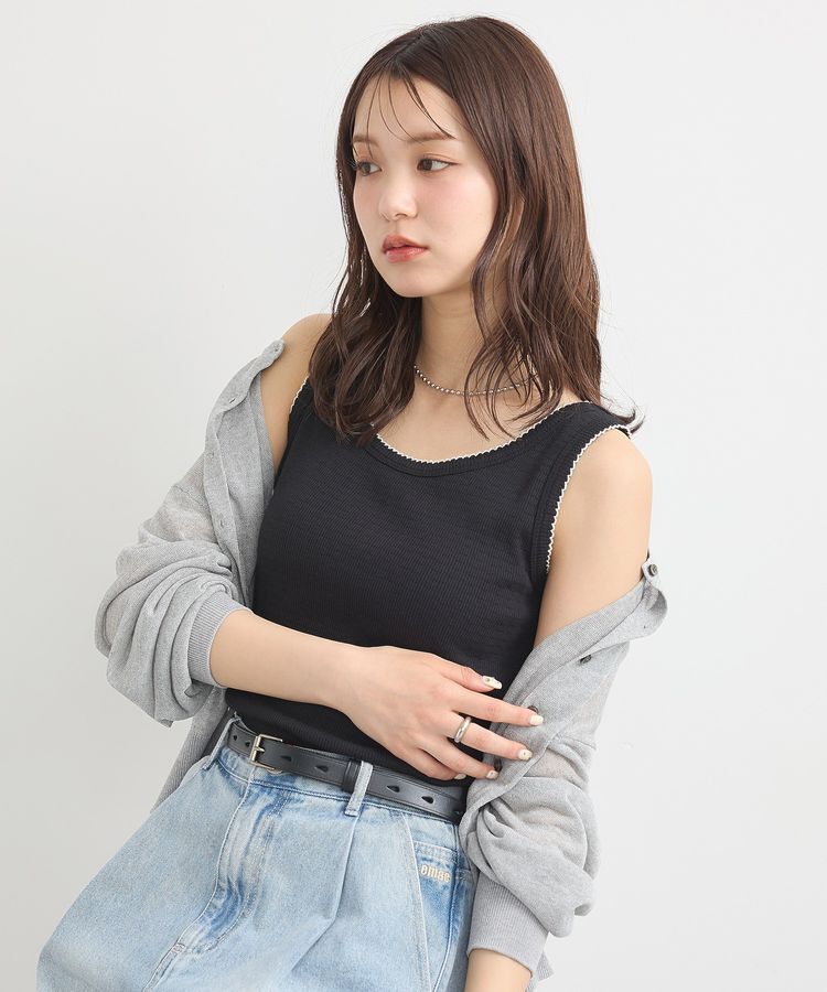 earth music&ecology「ピコトリミングタンクトップ」|キャミソール|