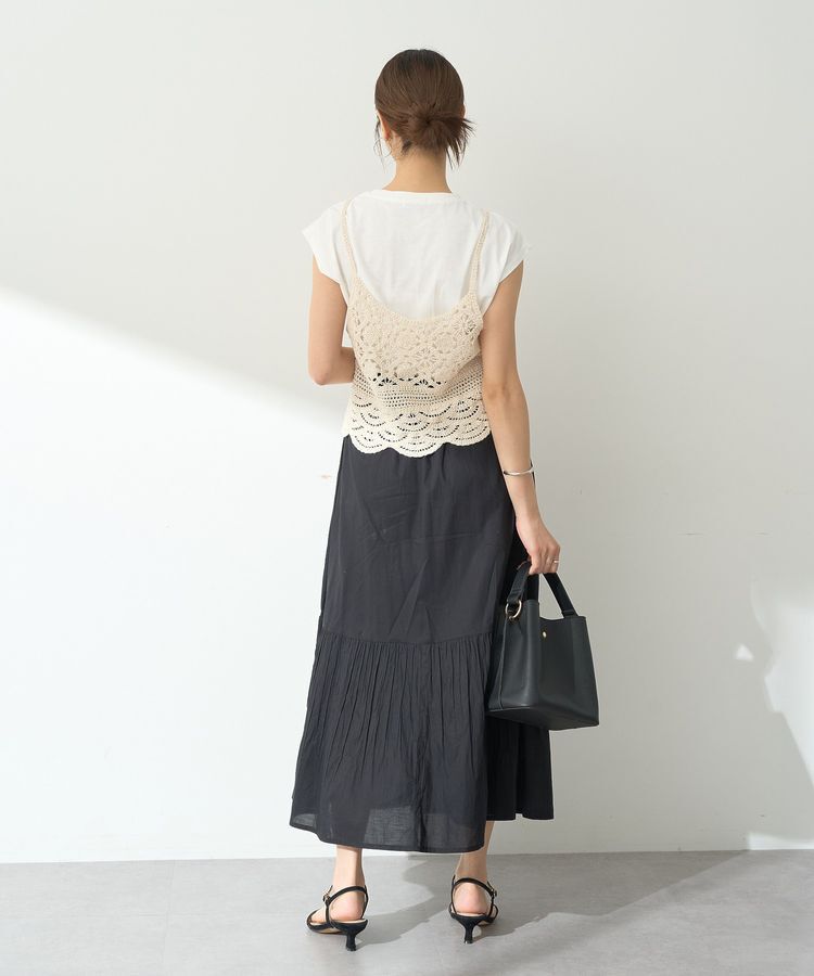 earth music&ecology「SET2点 クロシェキャミソール+ノースリーブプルオーバー」|Tシャツ・カットソー|