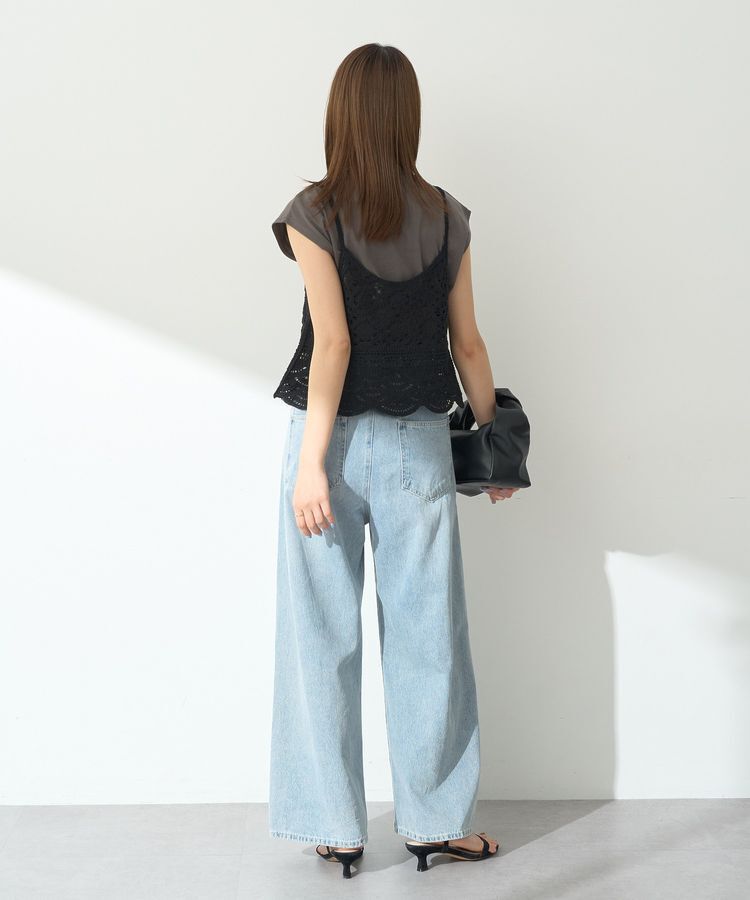 earth music&ecology「SET2点 クロシェキャミソール+ノースリーブプルオーバー」|Tシャツ・カットソー|