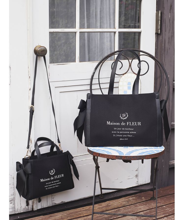 Maison de FLEUR「EC限定 キャンバススクエア2Wayバッグ」|ハンドバッグ|