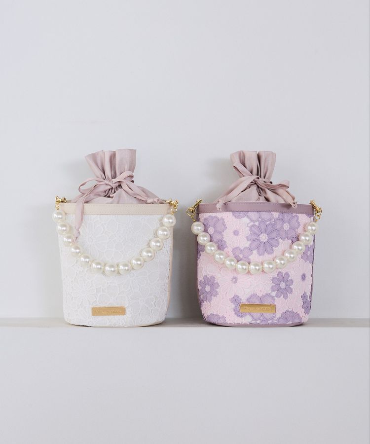 Maison de FLEUR「フラワーレース2Wayバケツ型バッグ」|ショルダー・メッセンジャー|