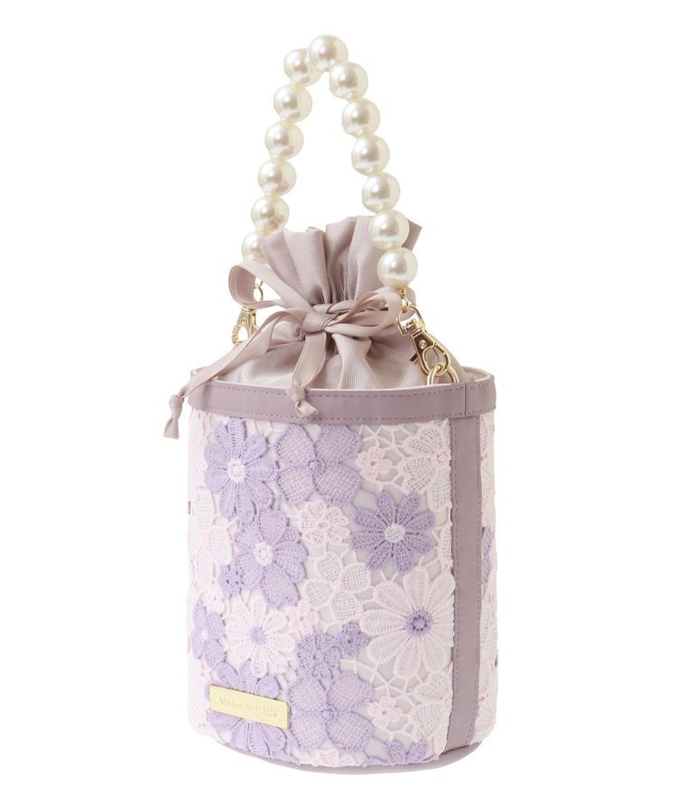 Maison de FLEUR「フラワーレース2Wayバケツ型バッグ」|ショルダー・メッセンジャー|