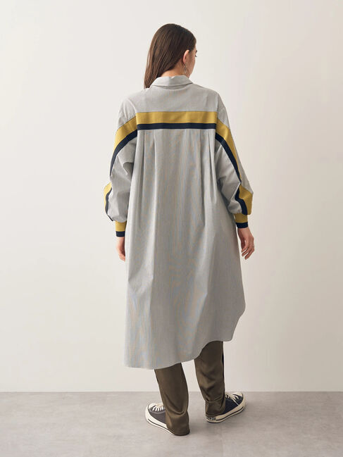 Editt by YECCA VECCA「リブMIXストライプシャツワンピース」|ワンピース|