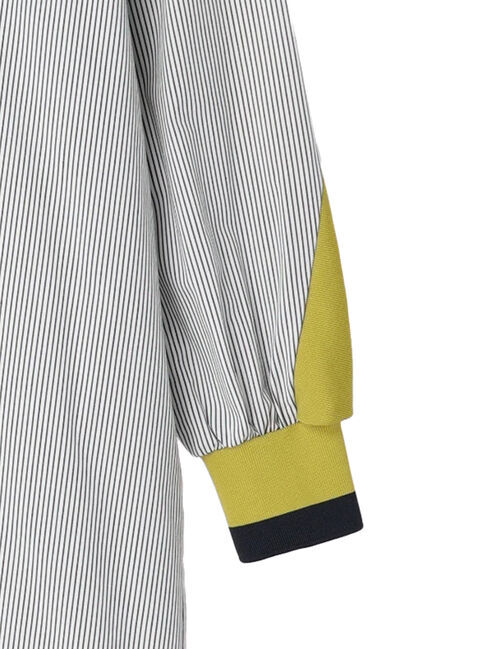 Editt by YECCA VECCA「リブMIXストライプシャツワンピース」|ワンピース|