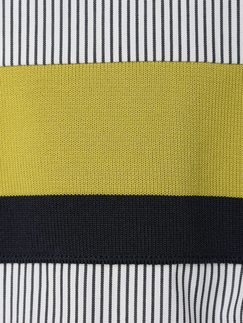 Editt by YECCA VECCA「リブMIXストライプシャツワンピース」|ワンピース|