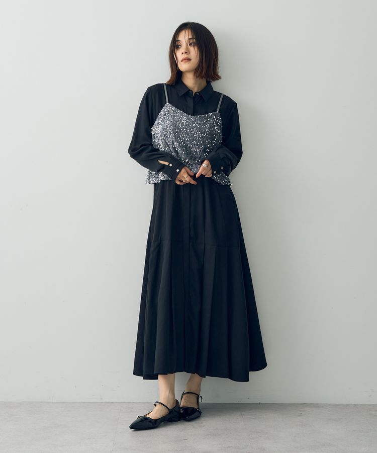 YECCA VECCA「ベロアスパンコールオーバーキャミ」|インナー|