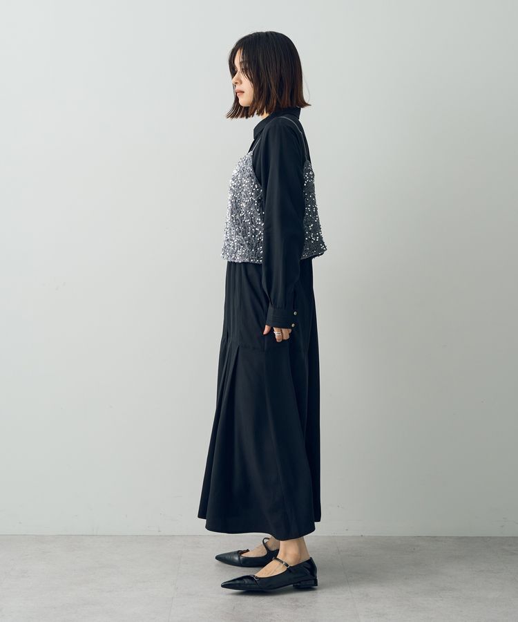 YECCA VECCA「ベロアスパンコールオーバーキャミ」|インナー|