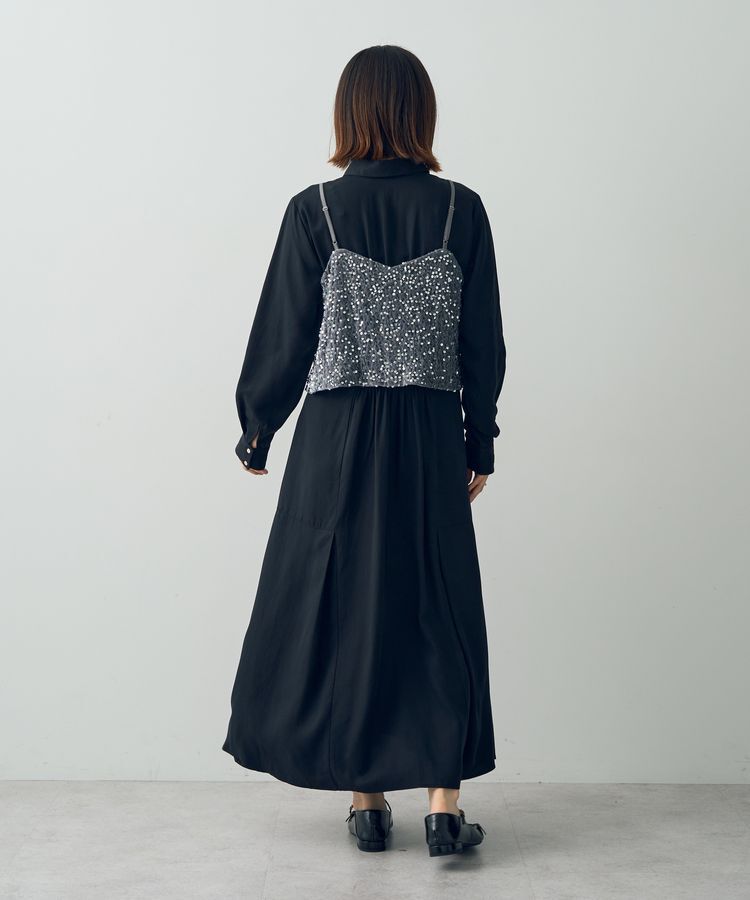 YECCA VECCA「ベロアスパンコールオーバーキャミ」|インナー|