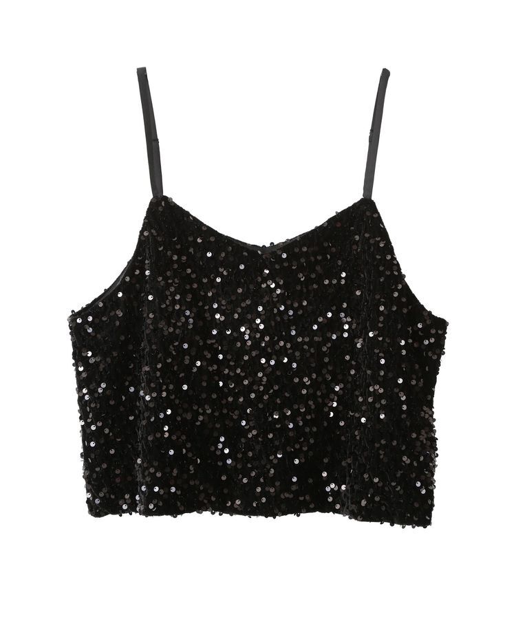 YECCA VECCA「ベロアスパンコールオーバーキャミ」|インナー|