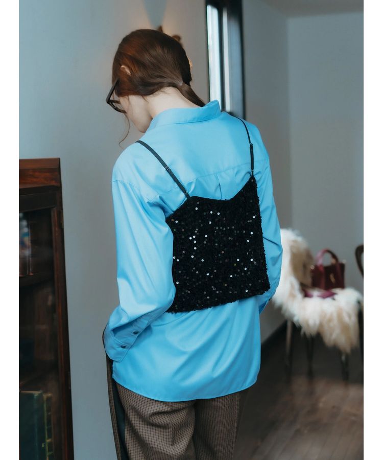 YECCA VECCA「ベロアスパンコールオーバーキャミ」|インナー|