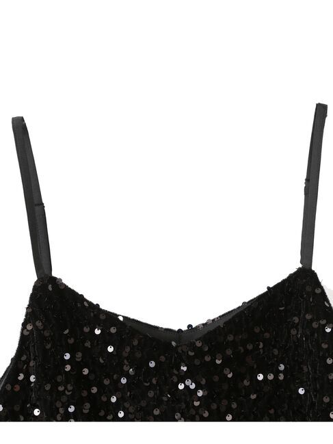 YECCA VECCA「ベロアスパンコールオーバーキャミ」|インナー|