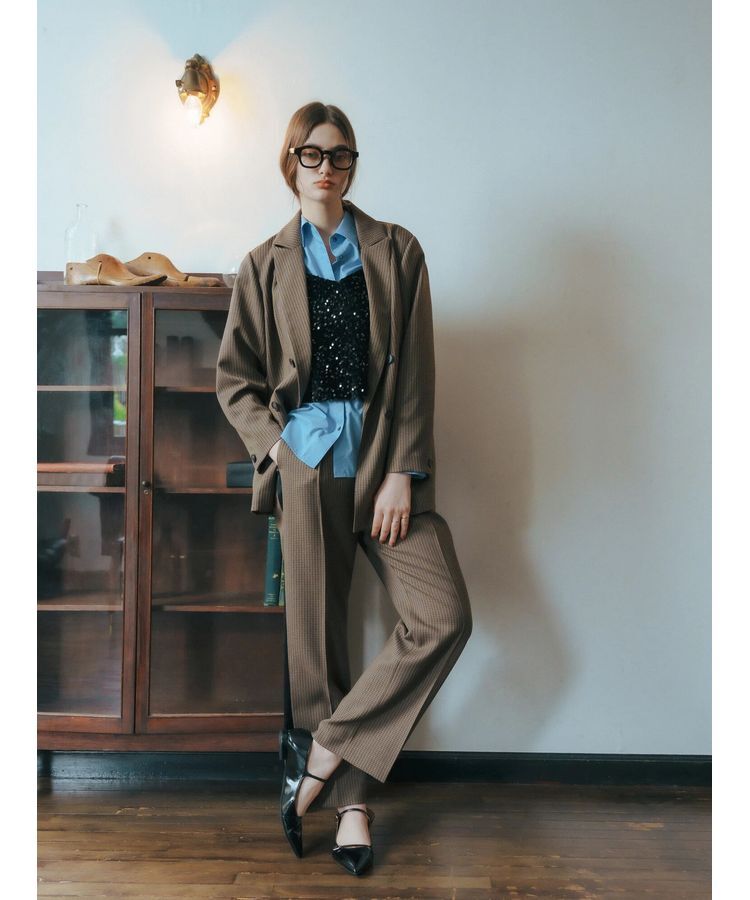 YECCA VECCA「ベロアスパンコールオーバーキャミ」|インナー|