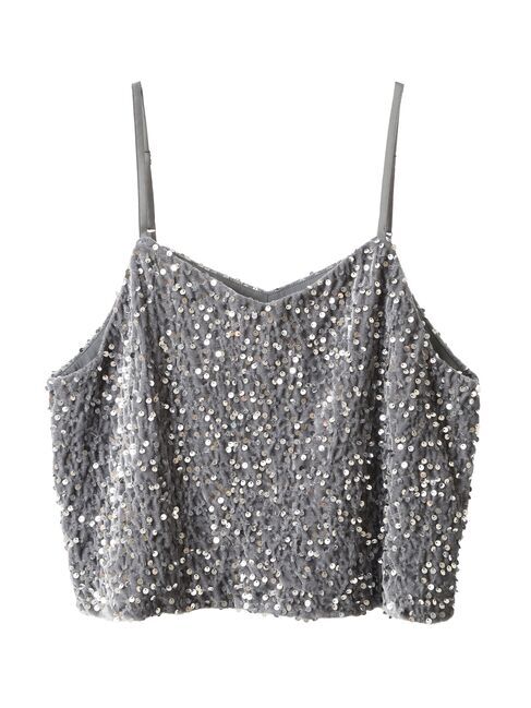 YECCA VECCA「ベロアスパンコールオーバーキャミ」|インナー|