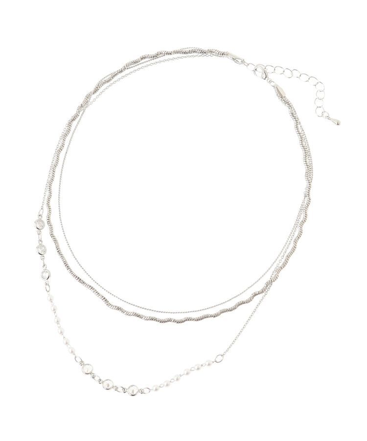 YECCA VECCA「チェーン&times;パールネックレス」|ネックレス|