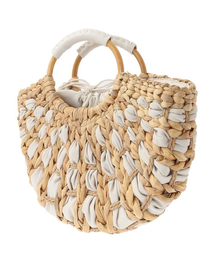 YECCA VECCA「【cache cache】バンクワンコンビラウンドカゴバッグ」|その他|