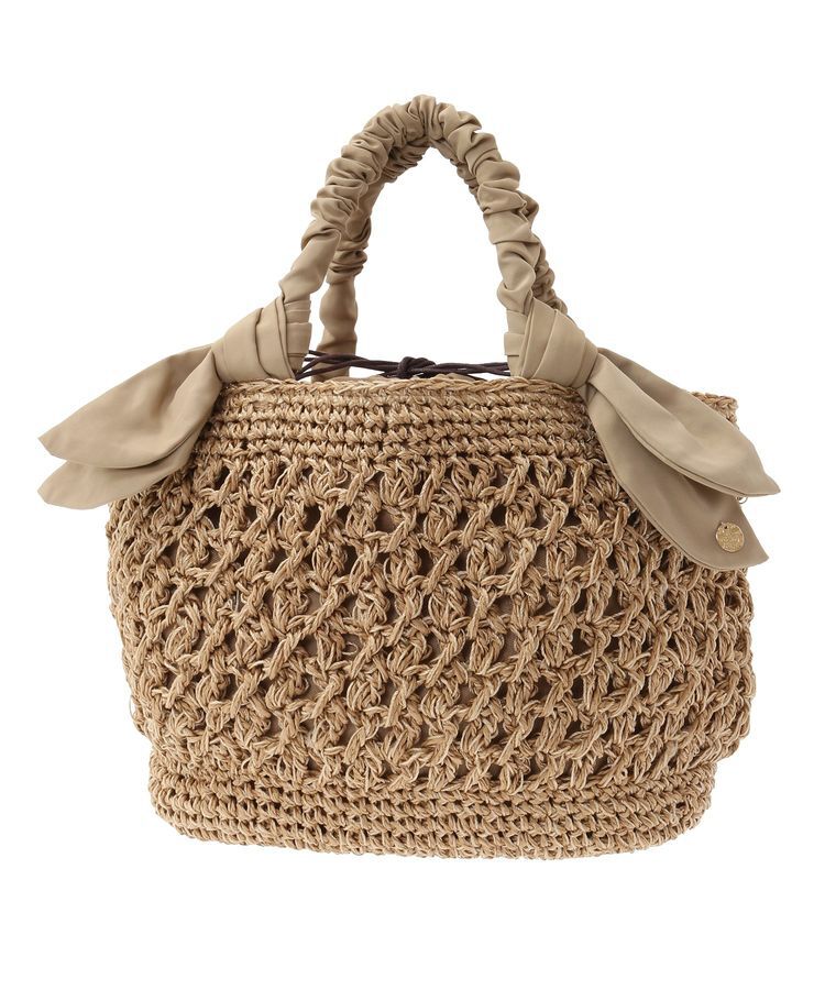 YECCA VECCA「【cache cache】リボン柄編みトート」|トートバッグ|