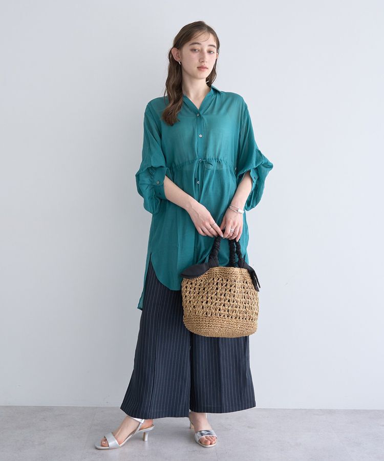 YECCA VECCA「【cache cache】リボン柄編みトート」|トートバッグ|