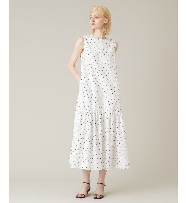 LOULOU WILLOUGHBY「【LOULOU WILLOUGHBY】キカドットノースリワンピース」|ワンピース|