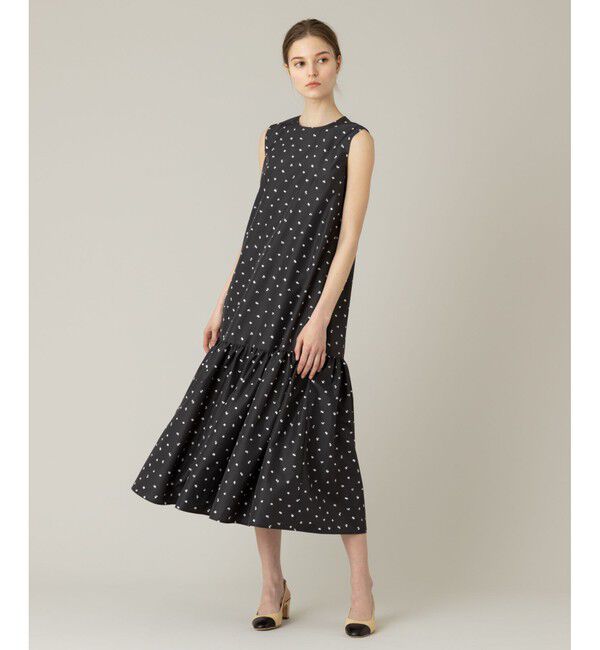 LOULOU WILLOUGHBY「【LOULOU WILLOUGHBY】キカドットノースリワンピース」|ワンピース|