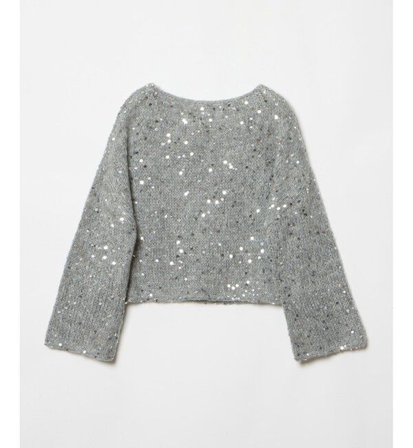 allureville「スパンコールモヘヤプルオーバー」|ニット・セーター|