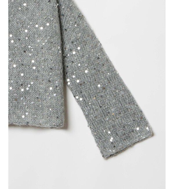 allureville「スパンコールモヘヤプルオーバー」|ニット・セーター|