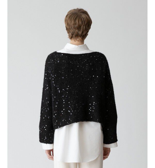 allureville「スパンコールモヘヤプルオーバー」|ニット・セーター|