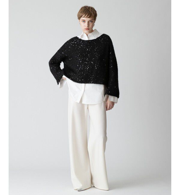 allureville「スパンコールモヘヤプルオーバー」|ニット・セーター|