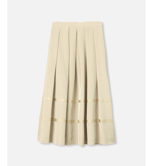 LOULOU WILLOUGHBY「【LOULOU WILLOUGHBY】リボントリミングタックスカート」|フレア|