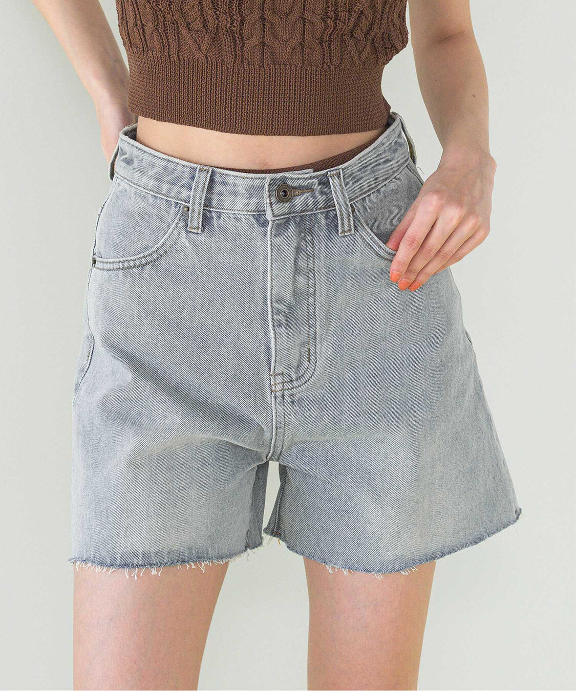 SEA DRESS「ハイウエストデニムショートパンツ」|スポーツ|