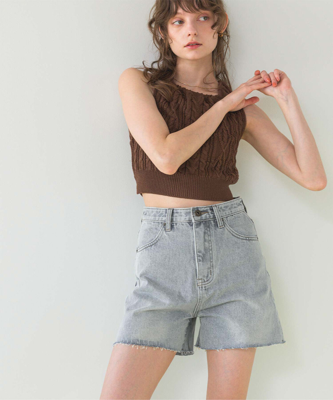 SEA DRESS「ハイウエストデニムショートパンツ」|スポーツ|