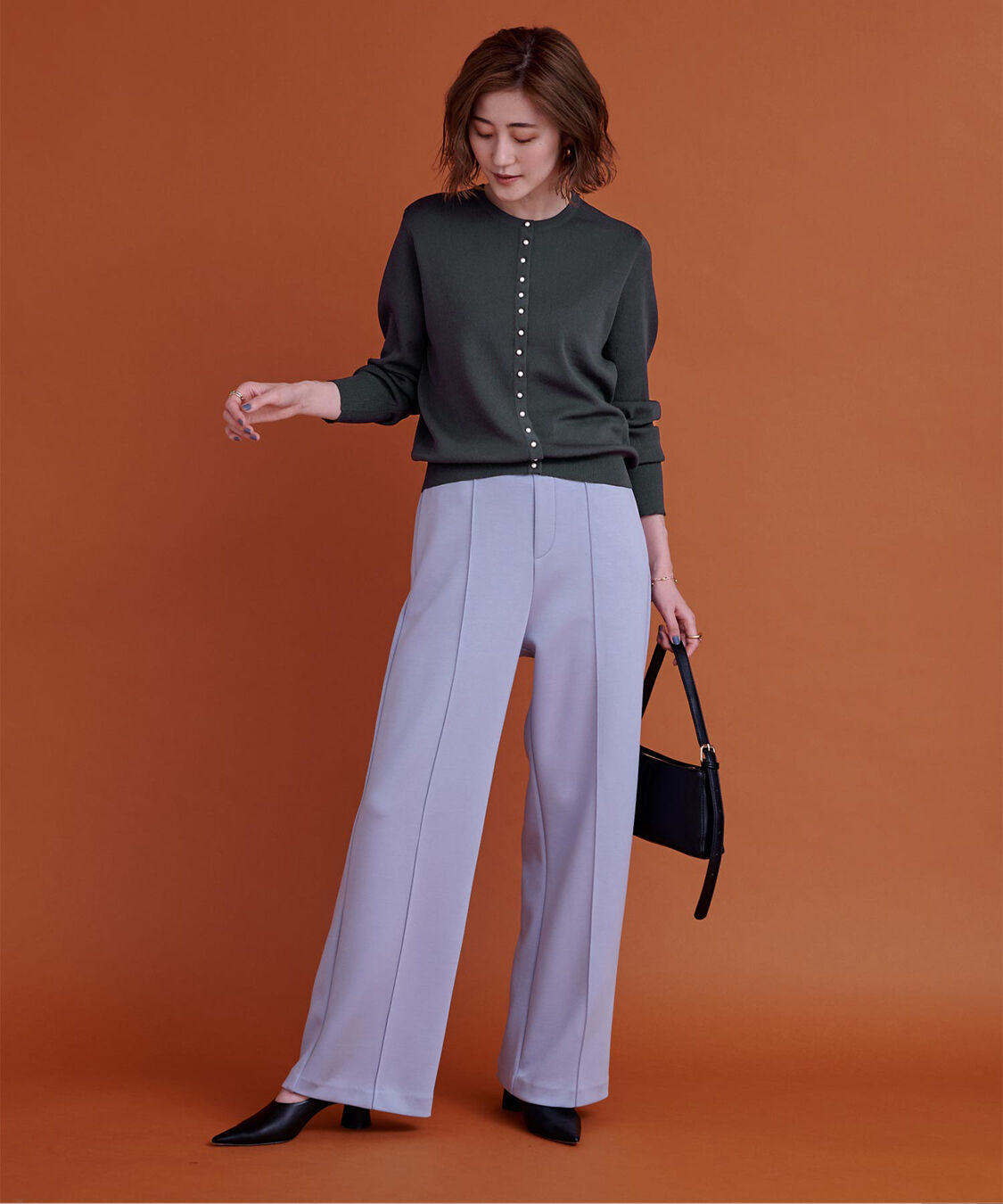 ur's「2wayパール釦ニットカーディガン」|ニット・セーター|