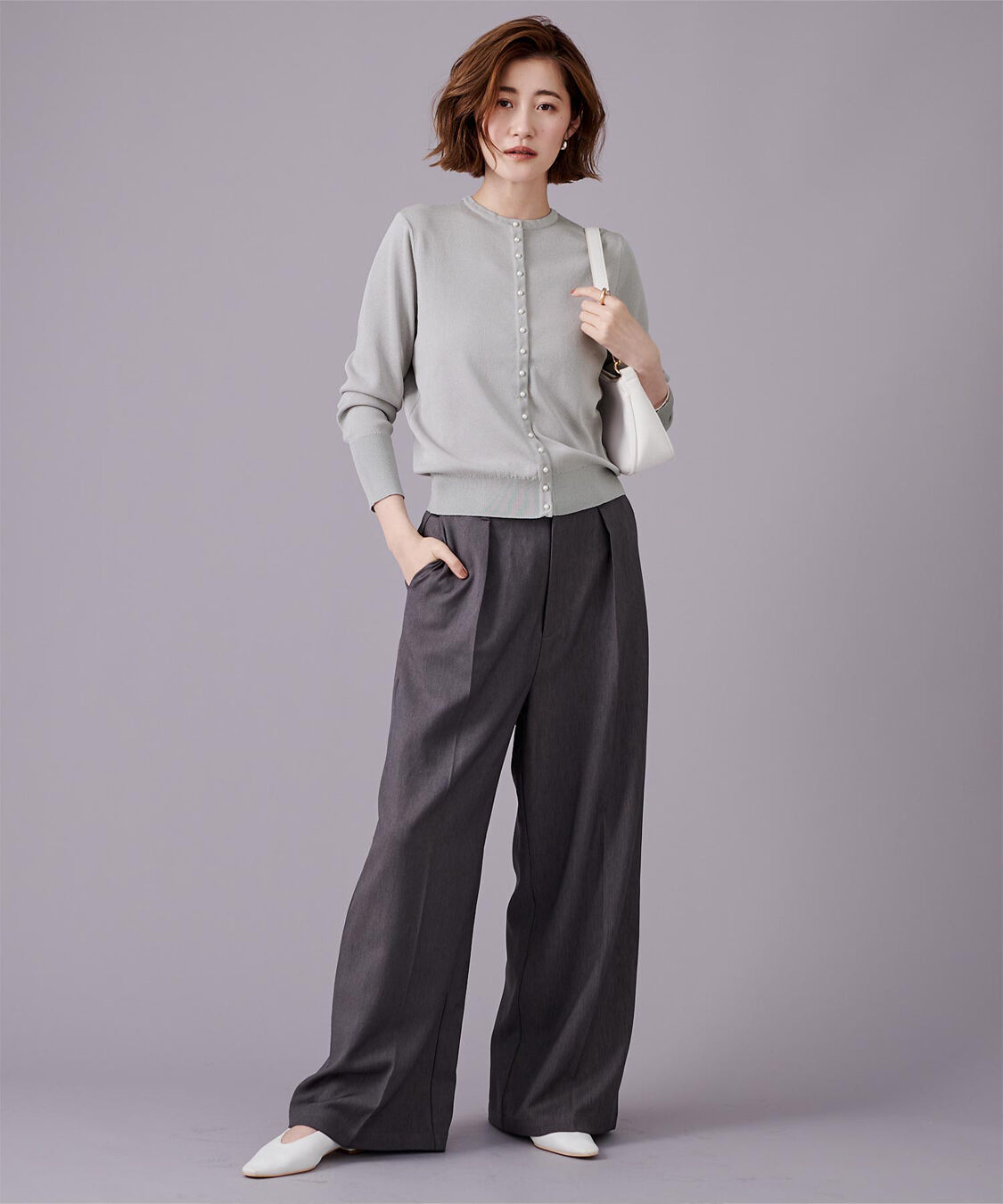 ur's「2wayパール釦ニットカーディガン」|ニット・セーター|