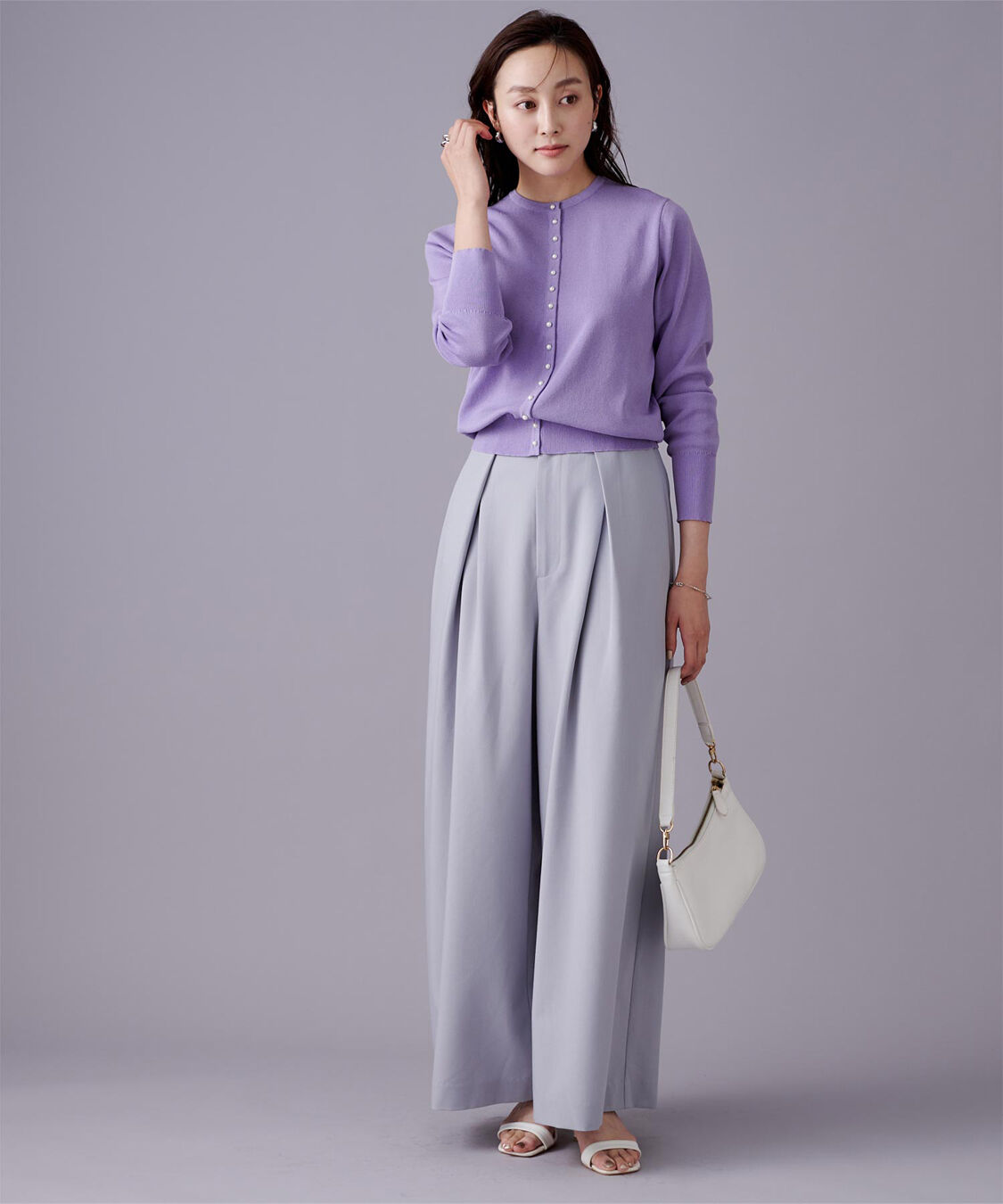 ur's「2wayパール釦ニットカーディガン」|ニット・セーター|