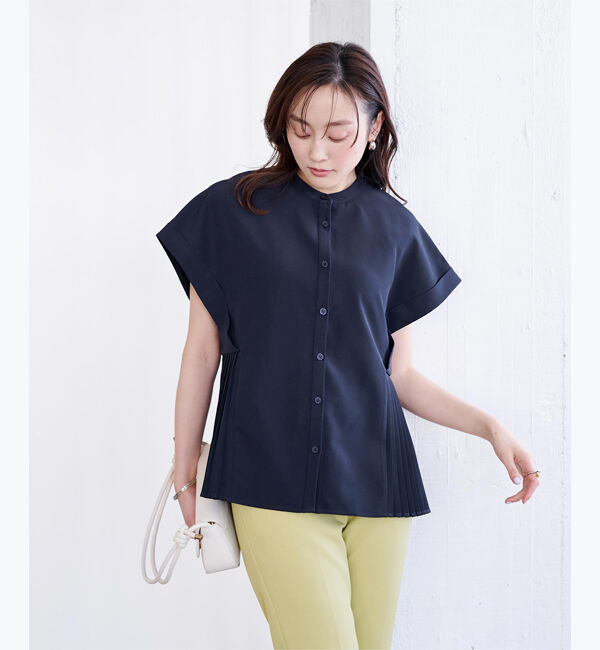 ur's「ダブルカフスヘムプリーツシャツ」|シャツ・ブラウス|