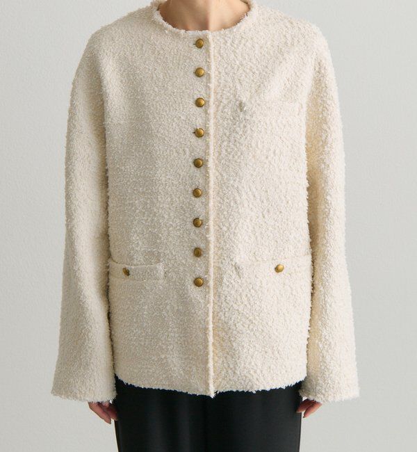  「アソートツィードノーカラージャケット」|テーラードジャケット|