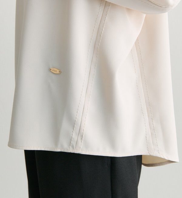  「【Du noir】ハンド風ステッチストレッチジョーゼットプルオーバー」|プルオーバー|