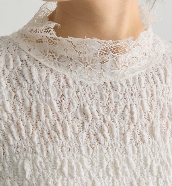  「ダブルストレッチレースカットソー」|プルオーバー|