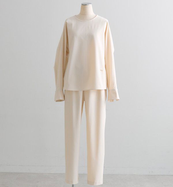  「【Du noir/セットアップ対応】ストレッチジョーゼットインスリットパンツ」|その他|