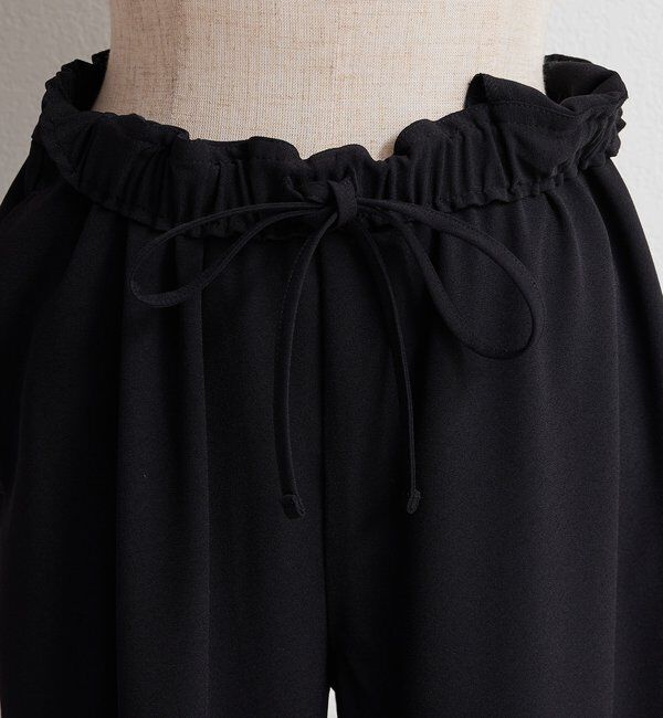  「【Du noir/セットアップ対応】ストレッチジョーゼットインスリットパンツ」|その他|