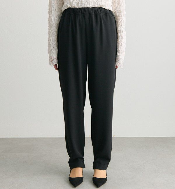  「【Du noir/セットアップ対応】ストレッチジョーゼットインスリットパンツ」|その他|