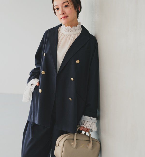  「襟袖レースプチハイネックブラウス」|プルオーバー|