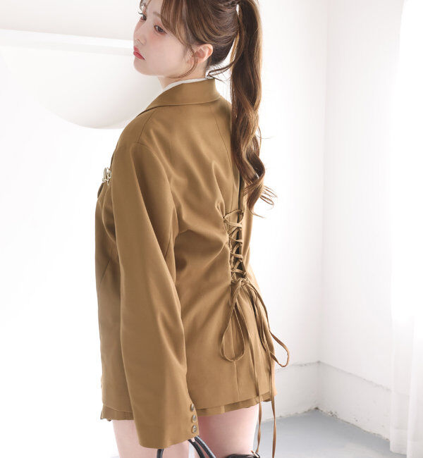  「バックレースアップテーラージャケット」|テーラードジャケット|