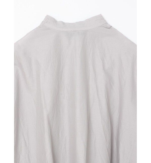 mizuiro ind「mizuiro ind レーススタンドカラーワイドシャツ」|シャツ・ブラウス|